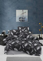 Lenjerie de pat pentru o persoana Single XL (DE), L'essentiel Maison, Feather, Gri inchis