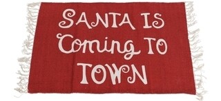 60x90 cm, Rosu/Alb, Santa coming to town