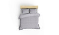 Lenjerie de pat dubla Super King (US) (ES), L'essentiel Maison, Ornament, Gri/Alb