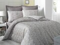 Lenjerie de pat pentru o persoana Single XL (DE), L'essentiel Maison, Saten, Maro/Alb