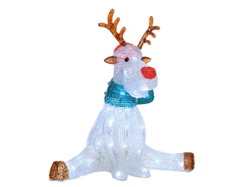 Decoratiune luminoasa pentru exterior Deer, Lumineo, 40 LED-uri, multicolor