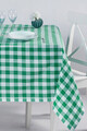 Fata de masa, Hermia, 198DCH1110, Model în carouri, Verde