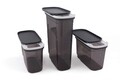 Set recipiente depozitare, Hermia, 964FRM1117, Dimensiune: 9,5 x 19,5 x 13 cm / 1250 ml (2 bucăți), Antracit