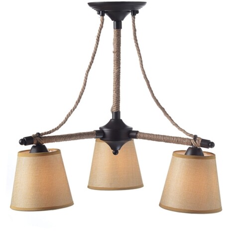 Lustra Aca Lighting, Vintage Ropse Beige, 3xE14, 40W