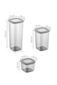 Set recipiente depozitare, Fremont, 964FRM1110, Plastic, Antracit