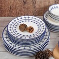 Serviciu de masa, Güral Porselen, 387GRP1167, Portelan, Alb/Albastru