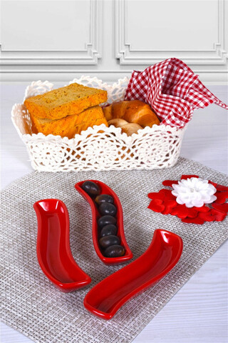 Set farfurii, Hermia, 275KRM1119, Rosu