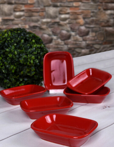 Set platouri servire, Keramika, 275KRM1471, Ceramica, Rosu
