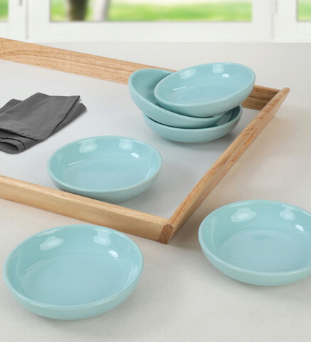 Set boluri ceramice pentru sos, Hermia, 275KRM1456, Antibacterian, Turcoaz deschis