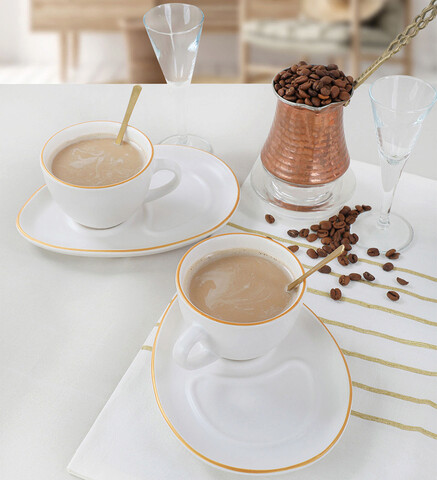 Set cesti de cafea, Hermia, 275KRM1493, Antibacterian, Multicolor