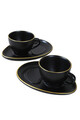 Set cesti de cafea, Keramika, 275KRM1494, Ceramica, Negru
