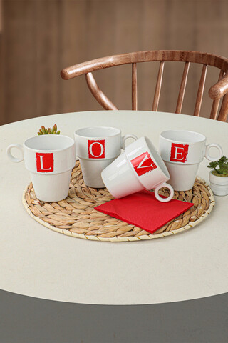 Set cani, Hermia, 275KRM1594, Antibacterian, Alb/Rosu