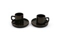 Set cesti de cafea, Hermia, 275KRM1544, Antibacterian, Negru