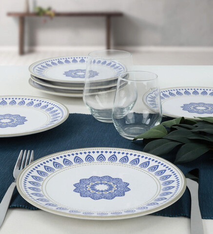 Set farfurii din ceramica pentru desert, Hermia, 275KRM1373, Dishwasher - safe up to 60 °C / Microwave - safe, Alb