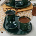 Set cesti de cafea, Keramika, 275KRM1489, Ceramica, Verde