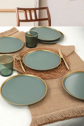 Set farfurii pentru desert, Keramika, 275KRM1704, Ceramica, Verde