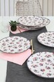 Set platouri servire, Keramika, 275KRM1709, Ceramica, Alb/Roz
