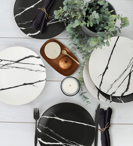 Set platouri servire, Keramika, 275KRM1404, Ceramica, Alb