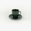 Set cesti de cafea, Keramika, 275KRM1654, Ceramica, Verde inchis