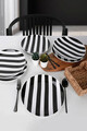 Set platouri servire, Keramika, 275KRM1632, Ceramica, Alb/Negru