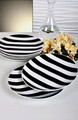 Set platouri servire, Keramika, 275KRM1632, Ceramica, Alb/Negru
