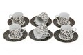 Set cesti de cafea, Kütahya Porselen, 710KTP1249, Portelan, Alb/Negru