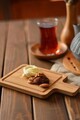 Tablă de prezentare a alimentelor din bambus, Hermia, 126MBM1117, Maro