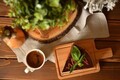 Tablă de prezentare a alimentelor din bambus, Hermia, 126MBM1117, Maro