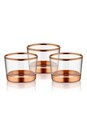 Set bol de sticlă, Hermia, 742TMA4723, Auriu roz