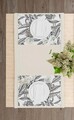 Set suporturi pentru farfurie, Mia, 742TMA7805, Poliester, Alb/Negru