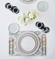 Set suporturi pentru farfurie, Hermia, 280TMA1562, Albastru deschis
