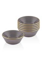 Set boluri ceramice, Hermia, 742TMA3326, Gri