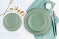 Set farfurii, Mia, 742TMA3311, Ceramica, Verde