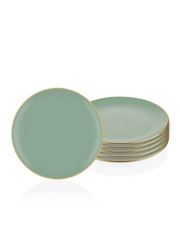 Set platouri servire, Mia, 742TMA3310, Ceramica, Verde