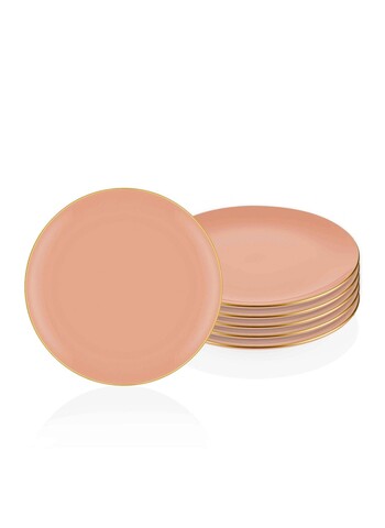 Set platouri servire, Mia, 742TMA3317, Ceramica, Roz somon