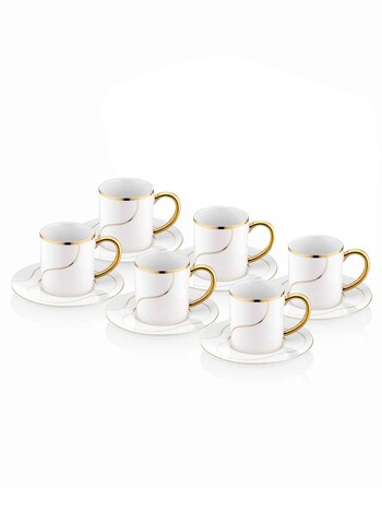 Set cesti de cafea, Mia, 742TMA7549, Sticla, Multicolor