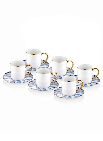 Set cesti de cafea, Mia, 742TMA7553, Sticla, Multicolor