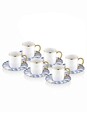 Set cesti de cafea, Mia, 742TMA7553, Sticla, Multicolor