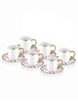 Set cesti de cafea, Mia, 742TMA7555, Sticla, Multicolor