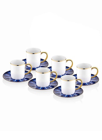 Set cesti de cafea, Mia, 742TMA7557, Sticla, Multicolor