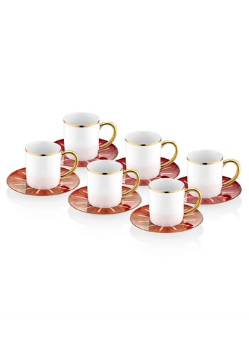 Set cesti de cafea, Mia, 742TMA7559, Sticla, Multicolor