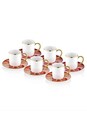 Set cesti de cafea, Mia, 742TMA7559, Sticla, Multicolor