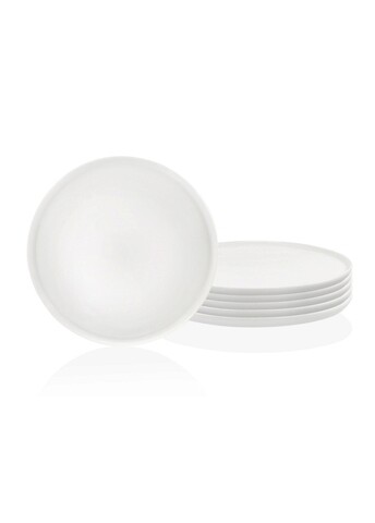 Set platouri servire, Mia, 280TMA1607, 26 cm, 6 piese, Alb