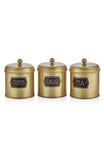Set recipiente cu capac, Hermia, 742TMA5627, Mașină de spălat vase - nesigură / Cuptor cu microunde - nesigură, Auriu
