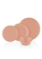 Serviciu de masa, Mia, 742TMA3322, Ceramica, Roz somon