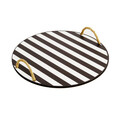 Tava pentru servire, Hermia, 283PLN1105, Dimensiuni: 34,5 x 34,5 x 0,5 cm, Alb/Negru