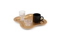 Set cesti de cafea, Rowe, 196RWE2522, Plastic, Include tava servire 21 x 21 cm, Auriu