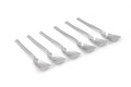 Set linguri pentru inghetata, Rowe, 196RWE3802, Inox, 14 cm, 6 piese, Argintiu