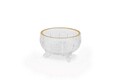 Set cesti de cafea, Rowe, 196RWE2519, Plastic, + 2 tavi servire 17 x 39 cm, Auriu