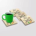 Set suporturi de pahare, Hermia, 366TYR1205, 10 x 10 x 1 cm, 4 piese, Multicolor